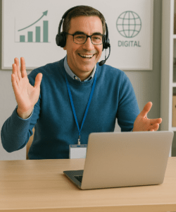 L'expert métier, devenu formateur, anime en présentiel et en classe virtuelle